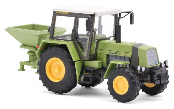 Traktor Fortschritt ZT 323 A mit Schleuderdüngestreuer D 028/5 grün neu